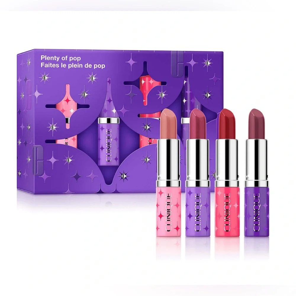Clinique Pop Longwear Lipstick Gift Set| Set of 4 lipsticks